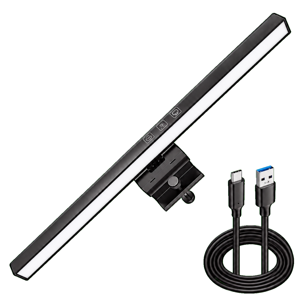 إضاءة شاشة سوداء مع كيبل USB